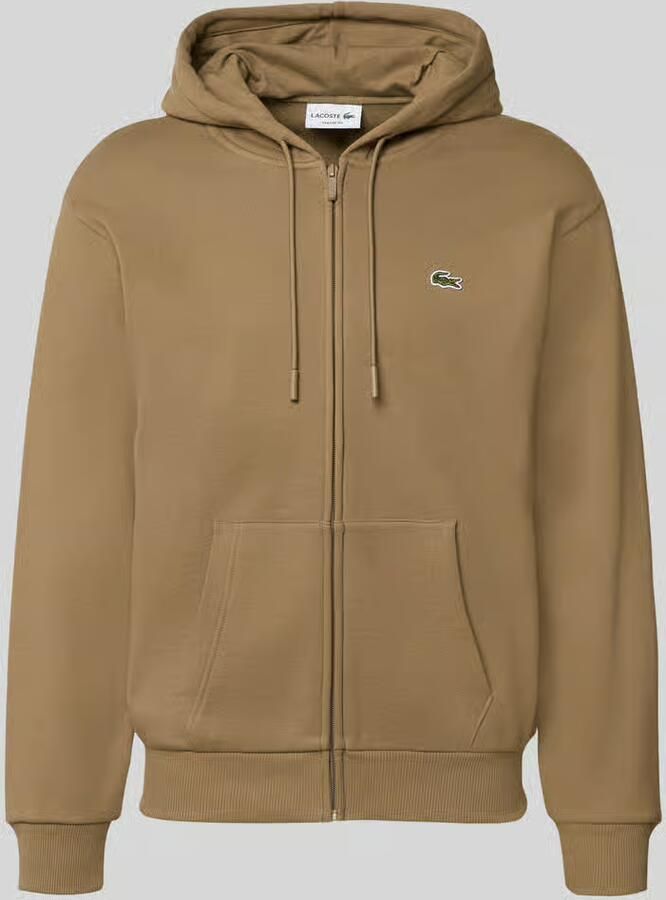 Lacoste klassiek fit sweatjack van katoenmix