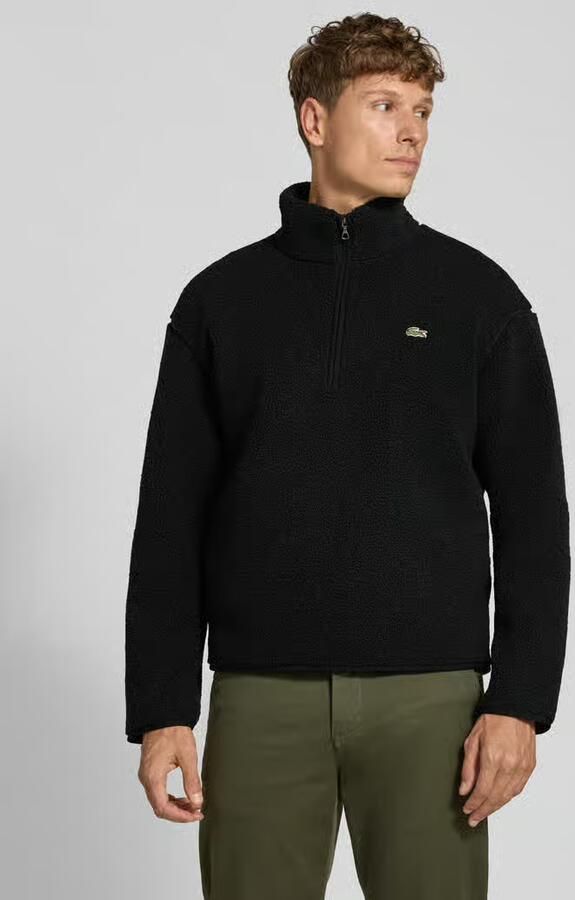 Lacoste Fleece Jack Sweatshirt à col montant zippé en sherpa - Foto 2