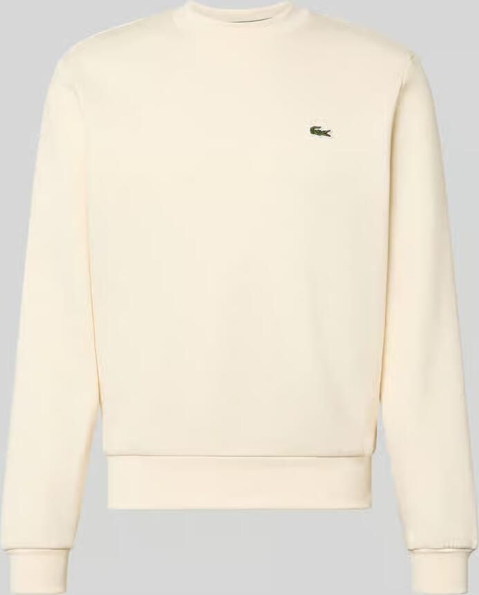 Lacoste Geborstelde biologisch katoenen sweatshirt Beige Heren