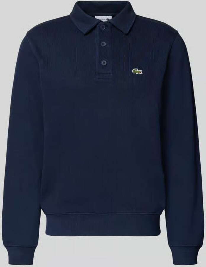 LACOSTE Heren Truien & Vesten Classic Fit Polo Collar Ribbed Polo Donkerblauw - Foto 5