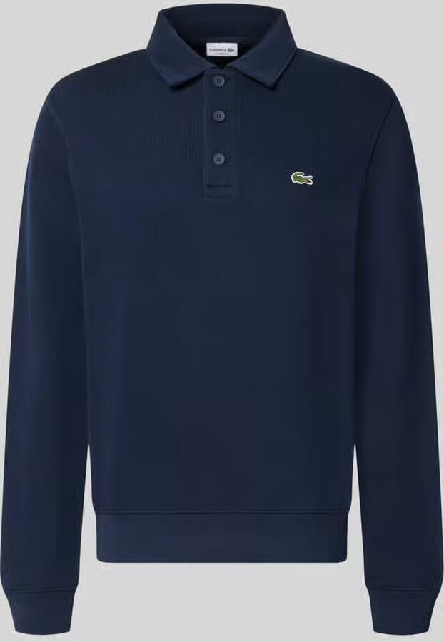 LACOSTE Heren Truien & Vesten Classic Fit Polo Collar Ribbed Polo Donkerblauw