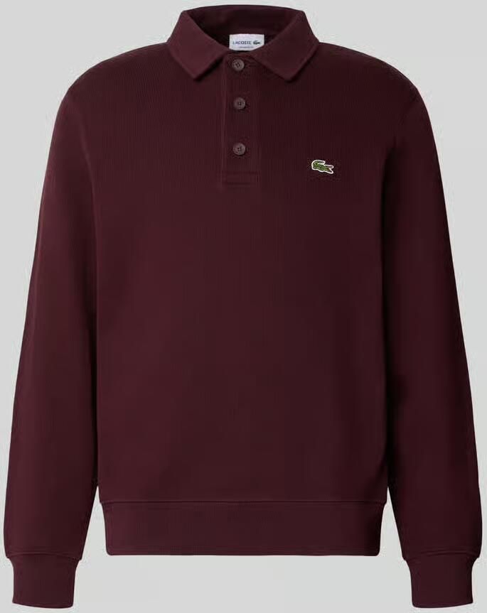 Lacoste Polo Shirt Lange Mouw Polo shirt met lange mouwen van geribbeld katoen