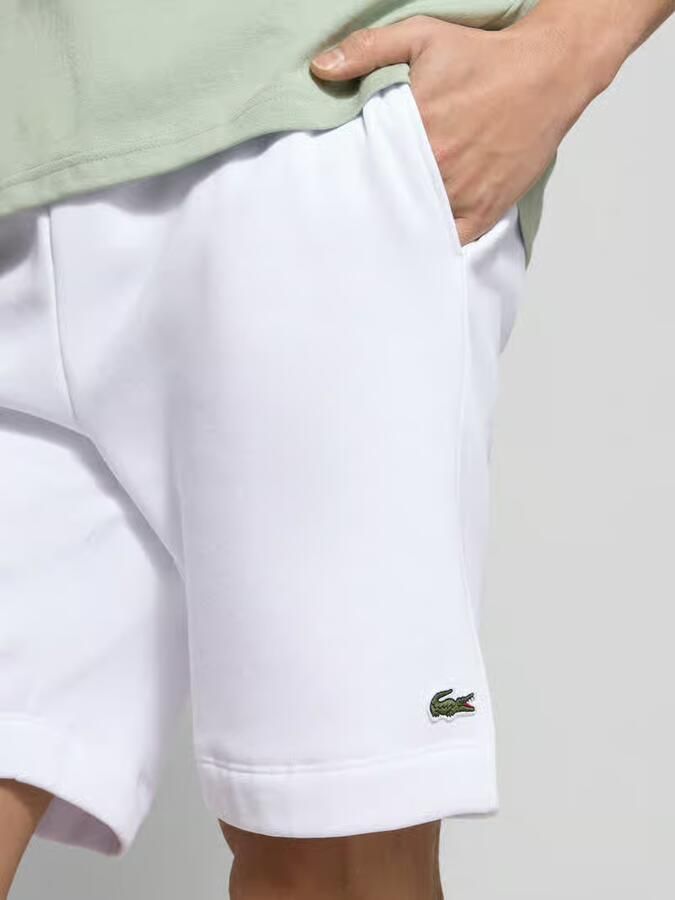 Lacoste Witte katoenen shorts met krokodilborduursel White Heren - Foto 4