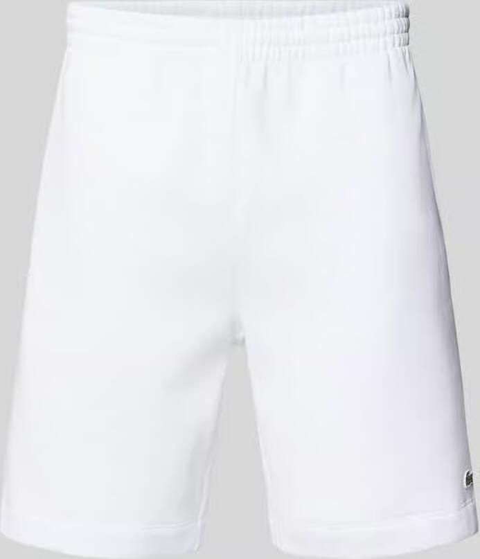 Lacoste Witte katoenen shorts met krokodilborduursel White Heren - Foto 5