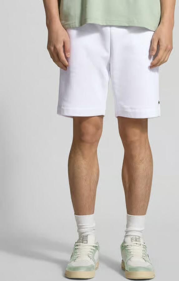 Lacoste Witte katoenen shorts met krokodilborduursel White Heren - Foto 6