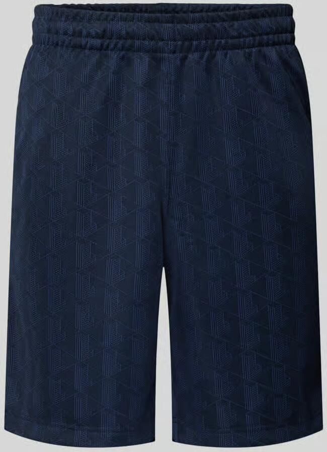 Lacoste Regular fit sweatshorts met tunnelkoord