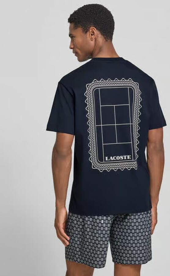 Lacoste regular fit T-shirt van 100% katoen model 'CN Tenniscourt Backprint' - Foto 2