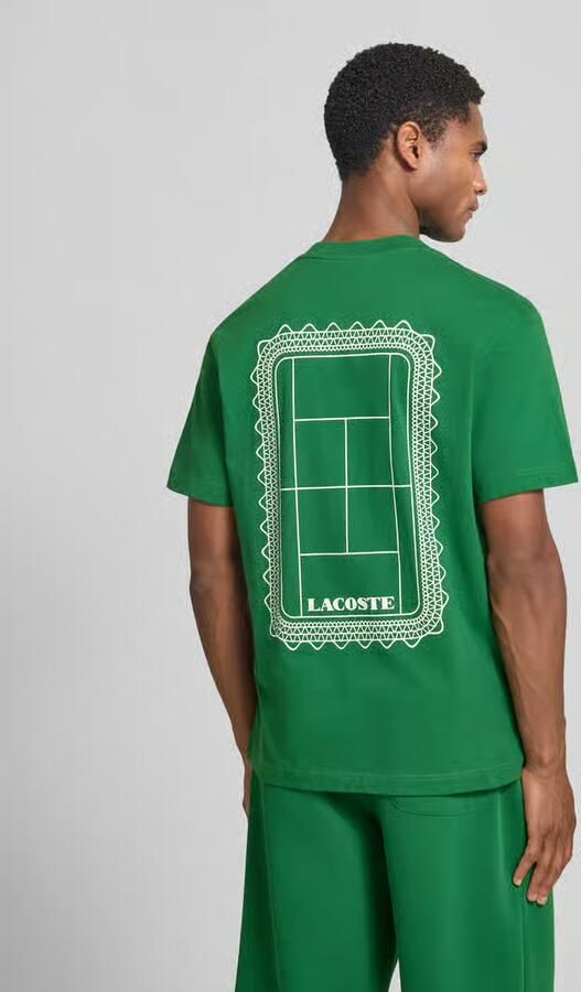 Lacoste regular fit T-shirt van 100% katoen model 'CN Tenniscourt Backprint' - Foto 3