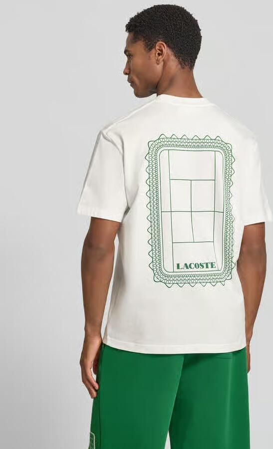 Lacoste regular fit T-shirt van 100% katoen model 'CN Tenniscourt Backprint' - Foto 2