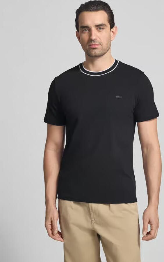 Lacoste Regular Fit T-shirt van katoenmix - Foto 4