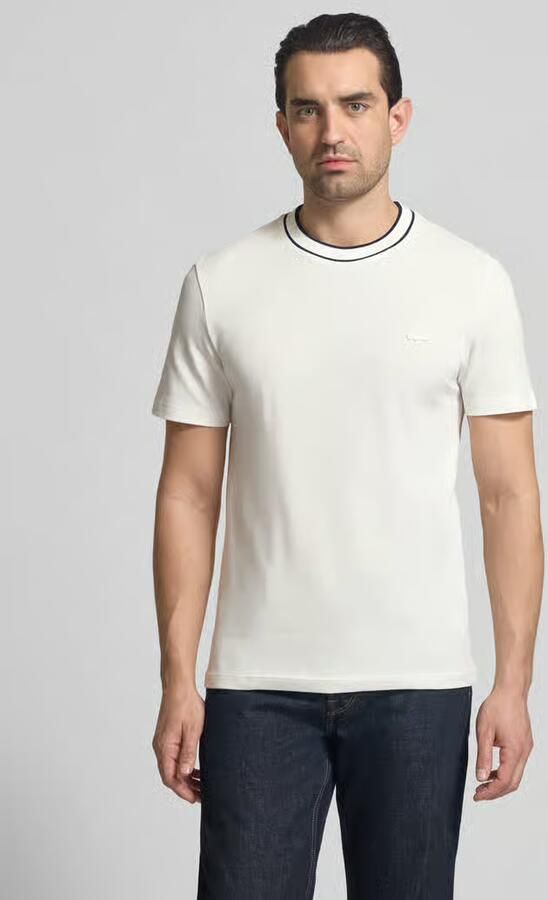 Lacoste regular fit T-shirt van katoenmix model 'CREATOR' - Foto 6