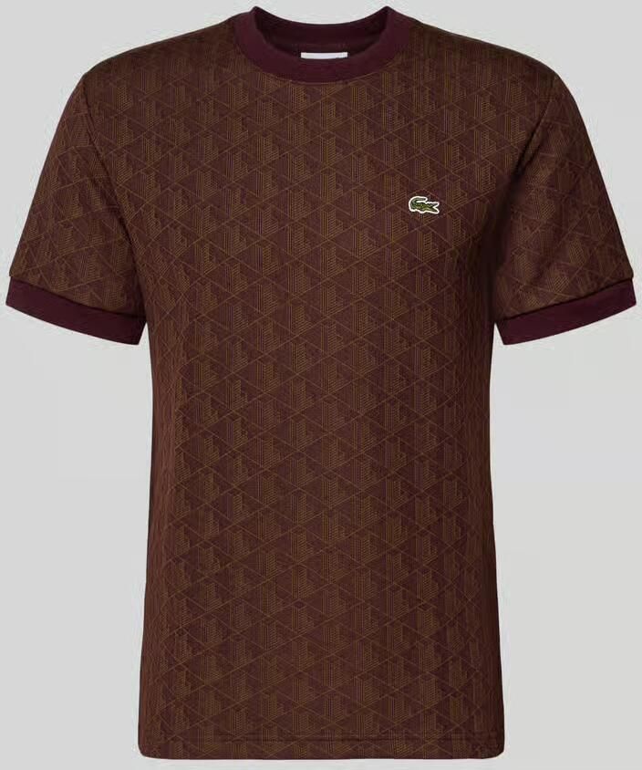 Lacoste Regular fit t-shirt van katoenmix