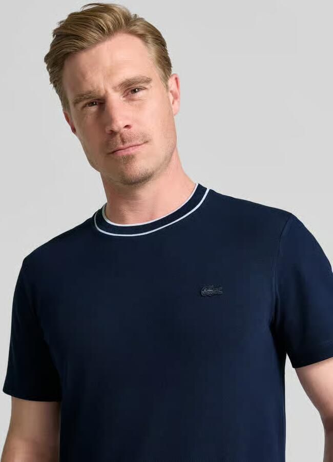 Lacoste Klassiek Navyblauw Katoenen Piqué T-Shirt Blue Heren - Foto 5