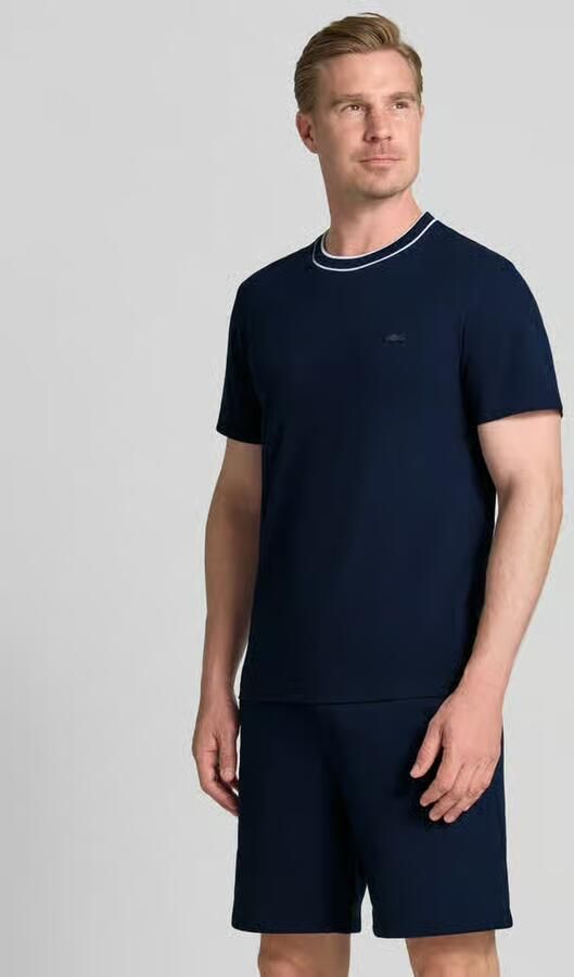 Lacoste Klassiek Navyblauw Katoenen Piqué T-Shirt Blue Heren - Foto 7