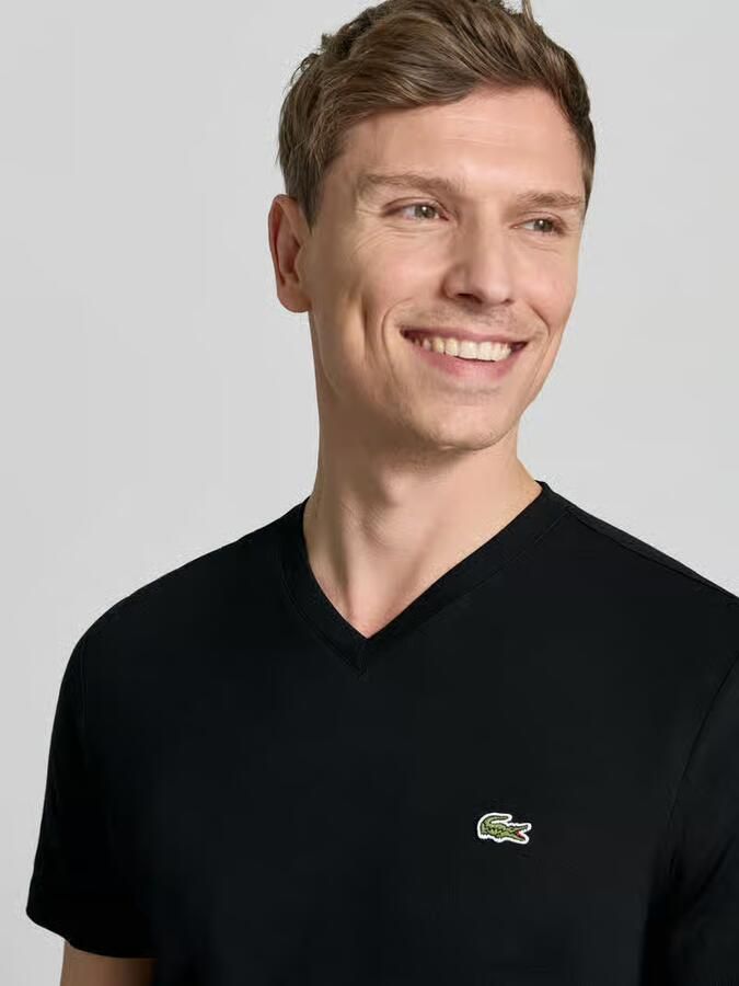 Lacoste T-shirt met labelstitching model 'Basic' - Foto 2