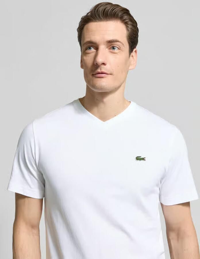 Lacoste T-shirt met labelstitching model 'Basic' - Foto 2