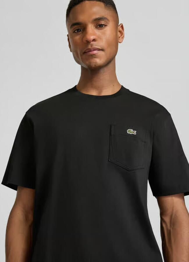 Lacoste T-shirt Chest Pocket Cotton T-Shirt Black