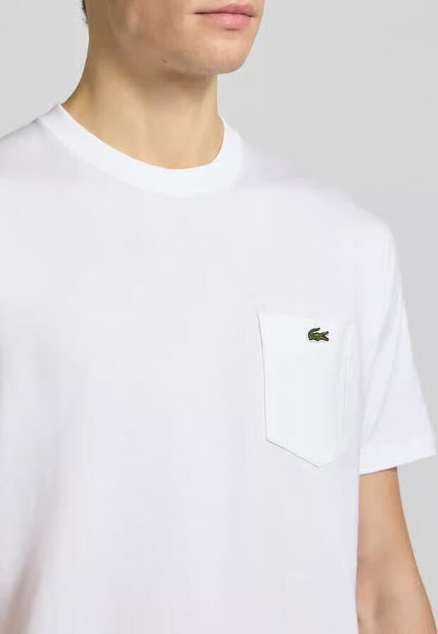 Lacoste T-shirt Chest Pocket Cotton T-Shirt White