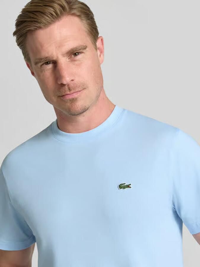 Lacoste Klassieke Katoenen Gebreide Tee Lichtroze Blue Heren - Foto 6