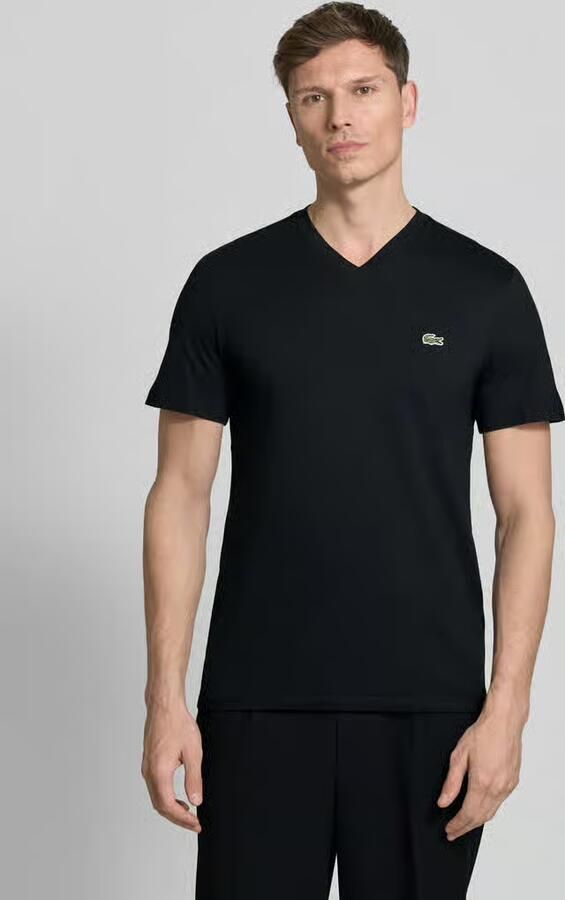 Lacoste T-shirt met labelstitching model 'Basic' - Foto 5