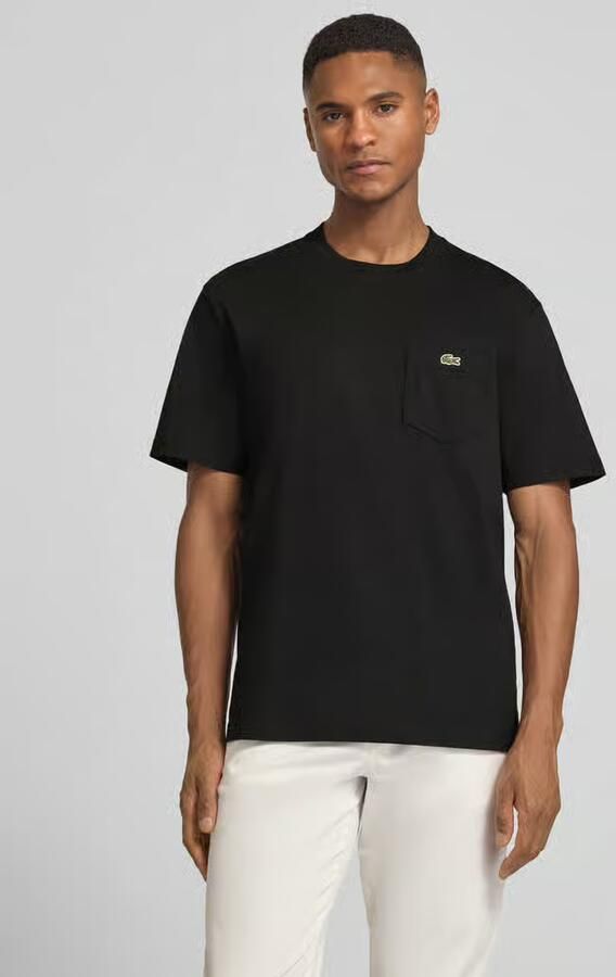 Lacoste T-shirt Chest Pocket Cotton T-Shirt Black - Foto 4