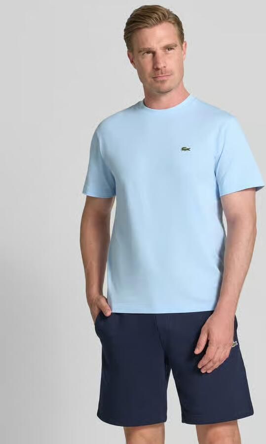 Lacoste Klassieke Katoenen Gebreide Tee Lichtroze Blue Heren - Foto 7