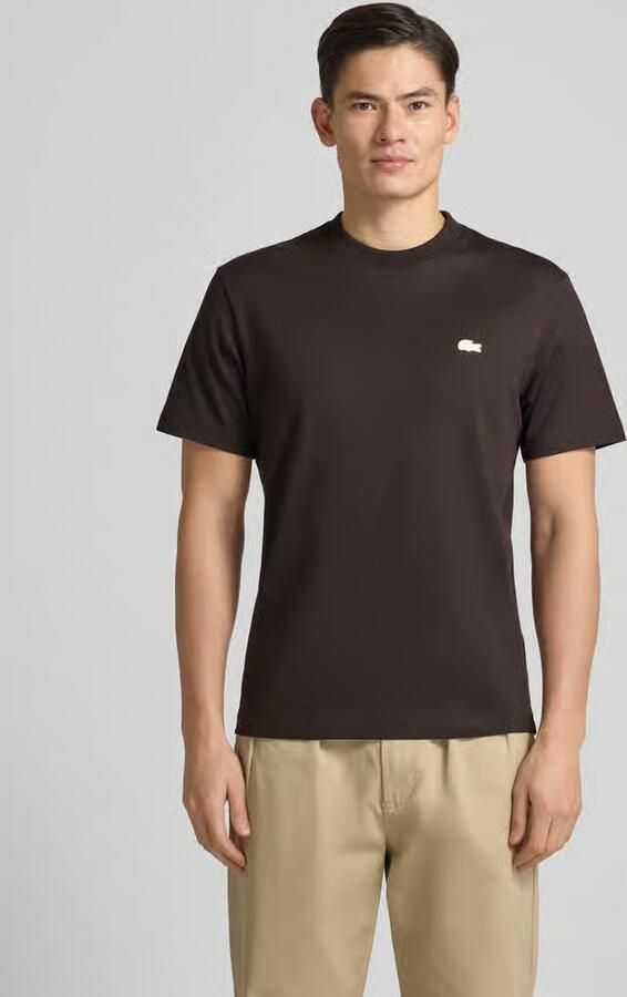 LACOSTE Heren Polo's & T-shirts Classic Fit Back Print Heavy Jersey T-shirt Bruin - Foto 7