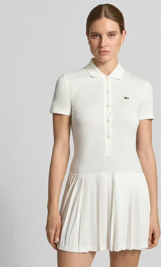 Lacoste Regular fit vrijetijdsjurk van katoenmix - Foto 2