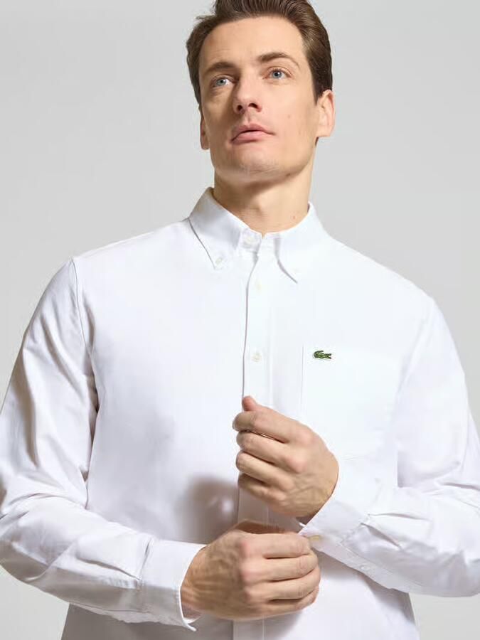 Lacoste Regular fit vrijetijdsoverhemd van puur katoen - Foto 2