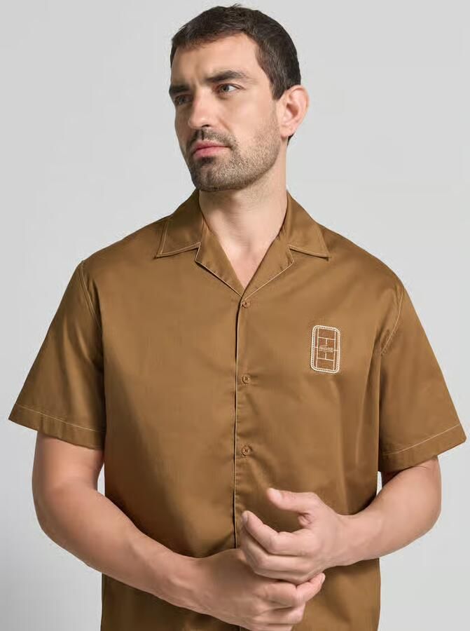 Lacoste regular fit vrijetijdsoverhemd van puur katoen