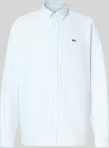 Lacoste regular fit vrijetijdsoverhemd van puur katoen