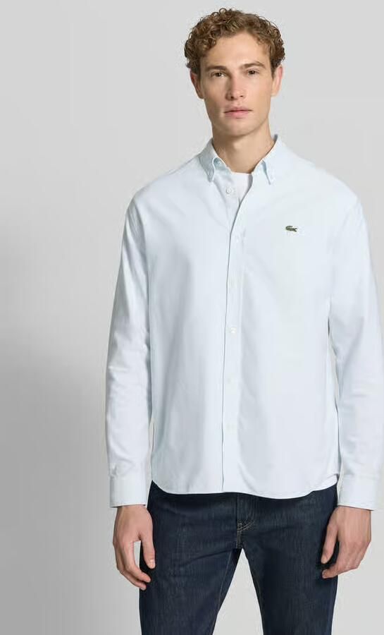 Lacoste regular fit vrijetijdsoverhemd van puur katoen - Foto 2