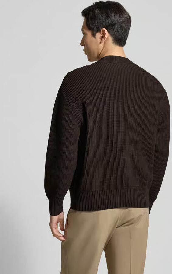 Lacoste Relaxed fit gebreid jack van katoenmix model 'COTES PERLEES' - Foto 2