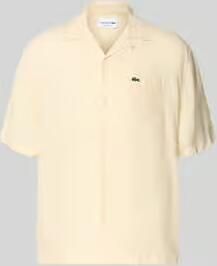 Lacoste relaxed fit linnen overhemd met resortkraag