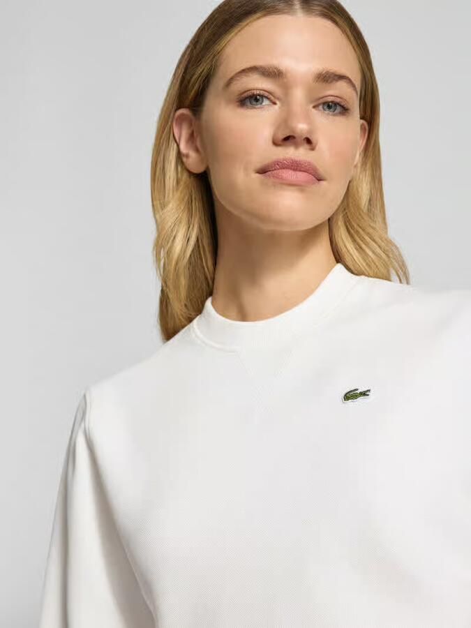 Lacoste relaxed fit sweatshirt van katoenmix