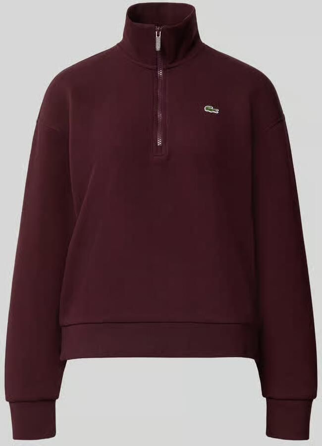Lacoste relaxed fit sweatshirt van katoenmix