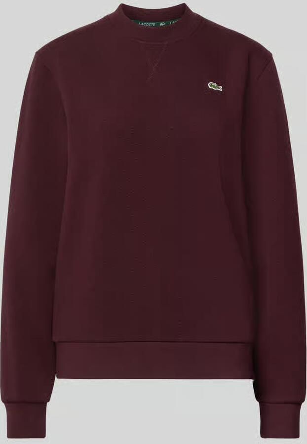 Lacoste relaxed fit sweatshirt van katoenmix