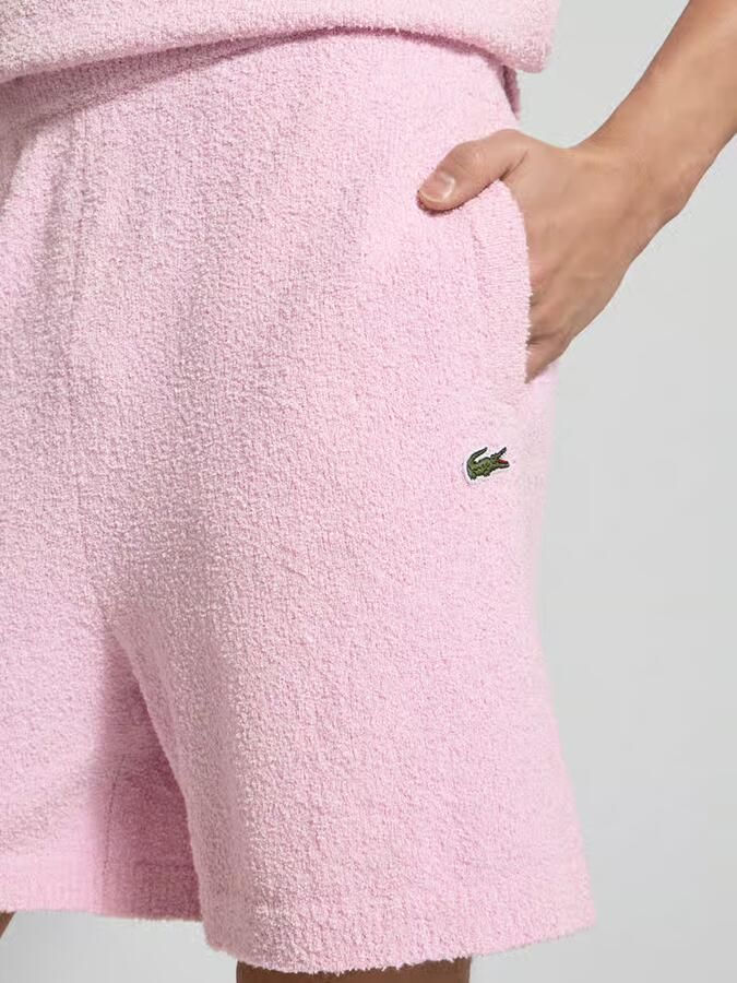 Lacoste relaxed fit sweatshorts van katoenmix
