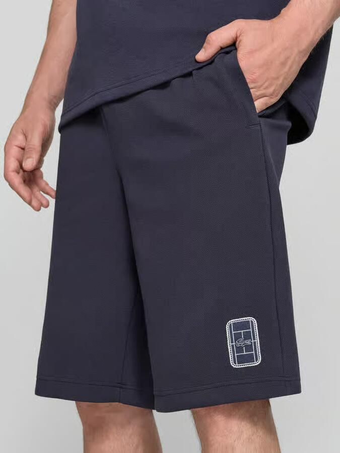 Lacoste relaxed fit sweatshorts van katoenmix
