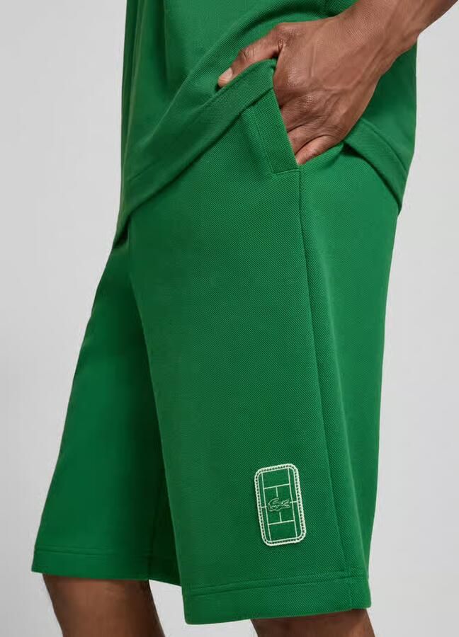 Lacoste relaxed fit sweatshorts van katoenmix