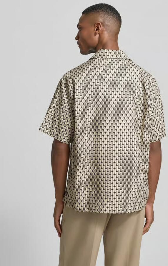 Lacoste Relaxed fit vrijetijdsoverhemd van een mix van katoen en viscose