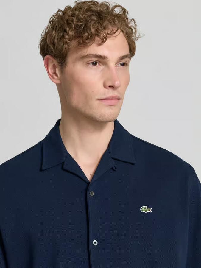 Lacoste relaxed fit vrijetijdsoverhemd van puur katoen