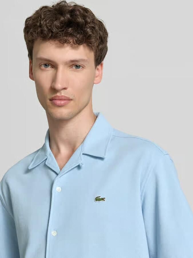 Lacoste relaxed fit vrijetijdsoverhemd van puur katoen