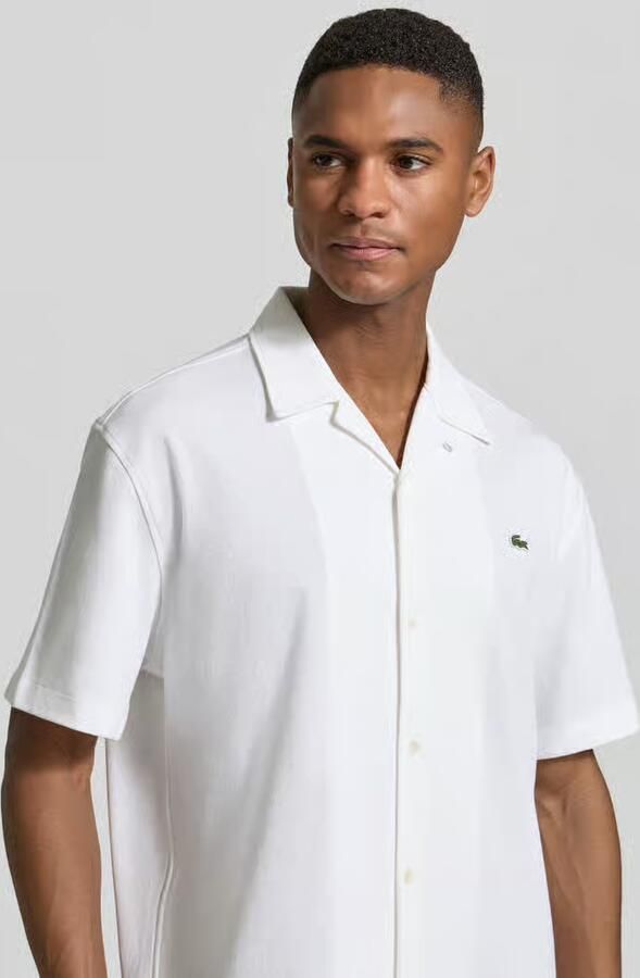 Lacoste relaxed fit vrijetijdsoverhemd van puur katoen
