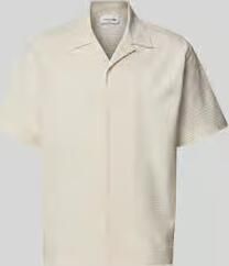 LACOSTE Heren Overhemden Relaxed Fit Waffle Texture Shirt Ecru - Foto 7