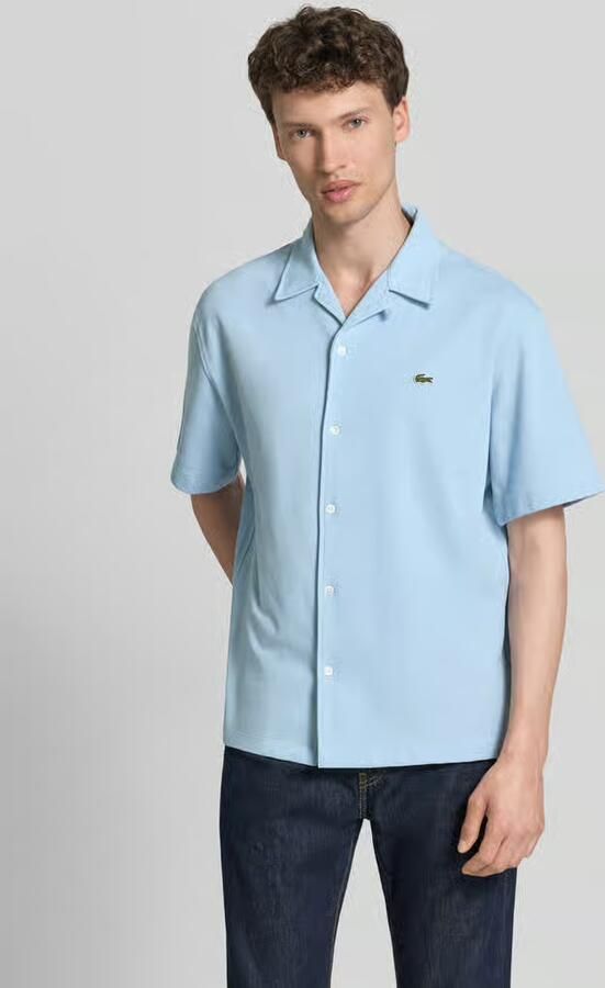 Lacoste relaxed fit vrijetijdsoverhemd van puur katoen - Foto 3
