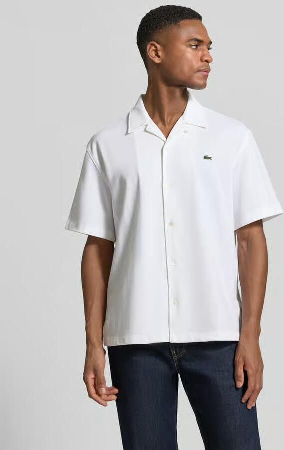 Lacoste relaxed fit vrijetijdsoverhemd van puur katoen - Foto 4