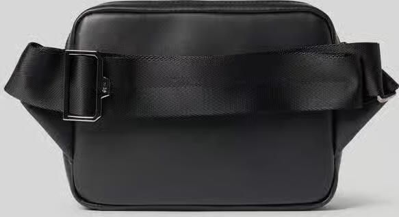 Lacoste Leren schoudertas met innovatief ontwerp en kenmerkend monogram Black Heren - Foto 2