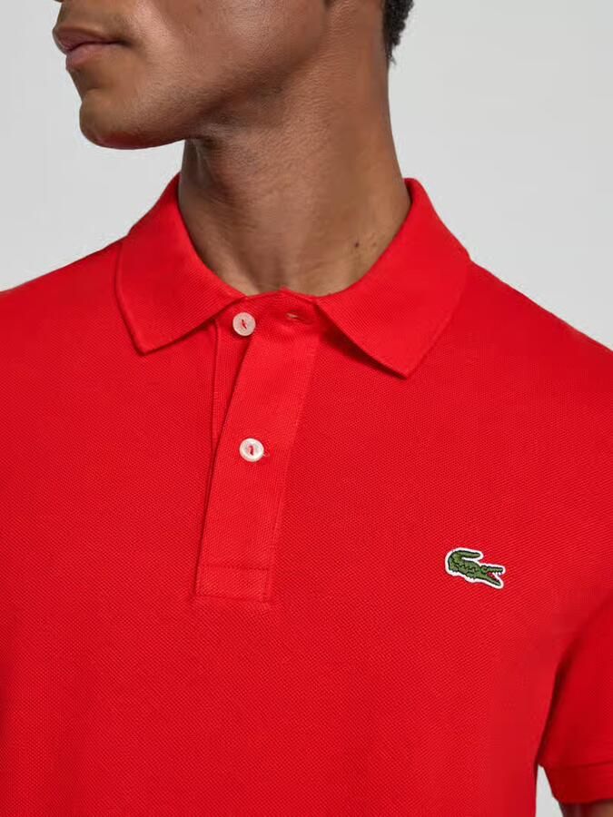 Lacoste Slim fit poloshirt van katoen met labelpatch - Foto 3