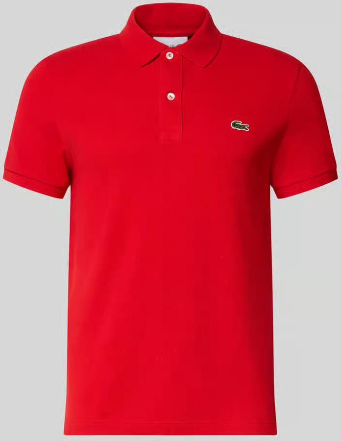 Lacoste Slim fit poloshirt van katoen met labelpatch